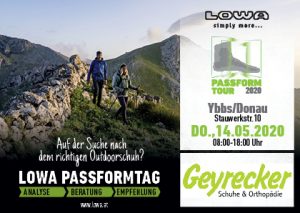 14. Mai 2020 LOWA Passformtag